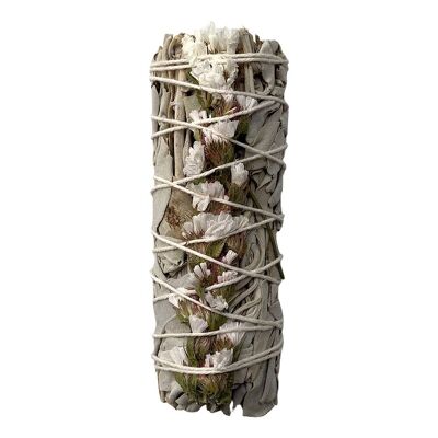Bâton de maculage, sauge blanche et sinuata blanche 4"