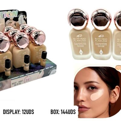 MAQUILLAJE FLUIDO BLOWHEAD FLAWLESS MATTE Y LARGA DURACIÓN