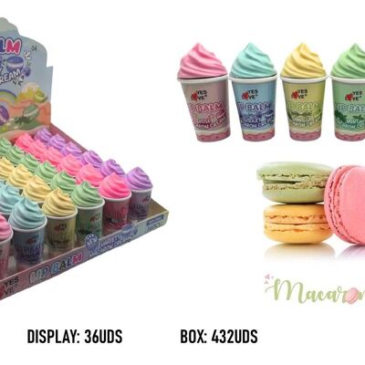 Bálsamo Labial Sorbete Helado Macaron