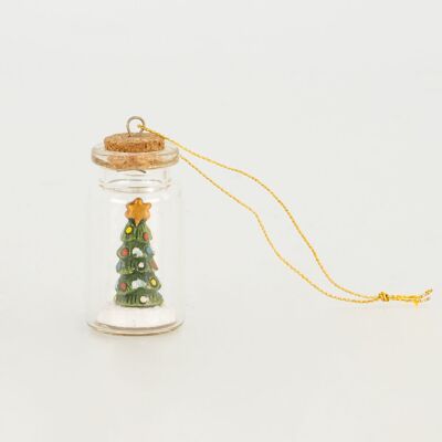 Bouteille de sapin de Noël, produit du commerce équitable