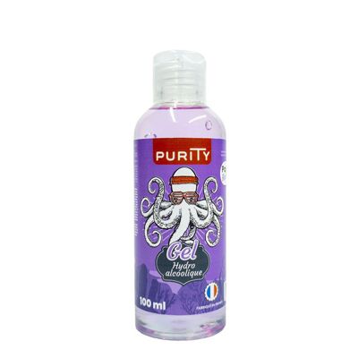 Mini-bottle of 100ml "Octopus" - Hydroalcoholic gel - Bubble Gum perfume