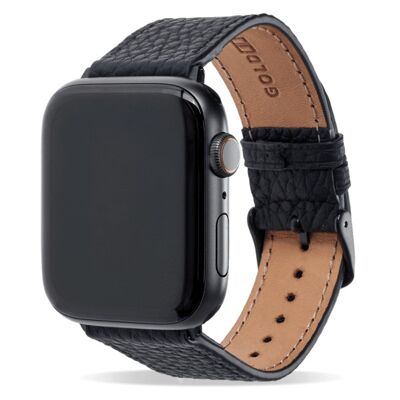 Pulsera Apple Watch napa negra (adaptador negro) 38/40/41mm