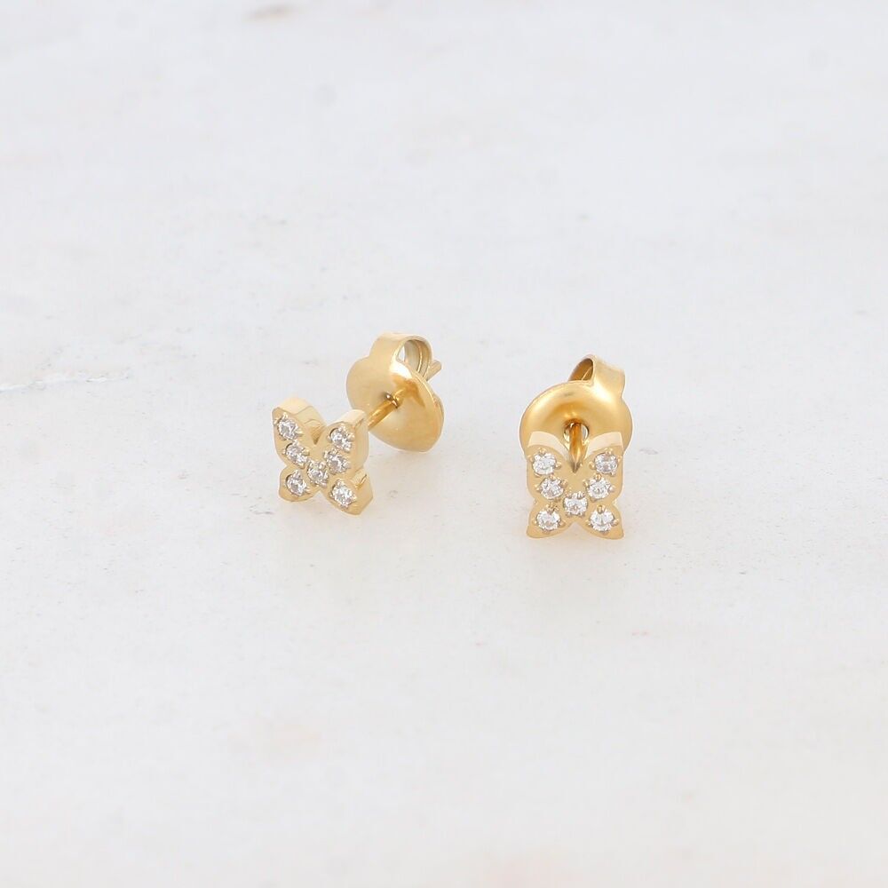 Ohrstecker - Schmetterling und Zirkoniumoxide