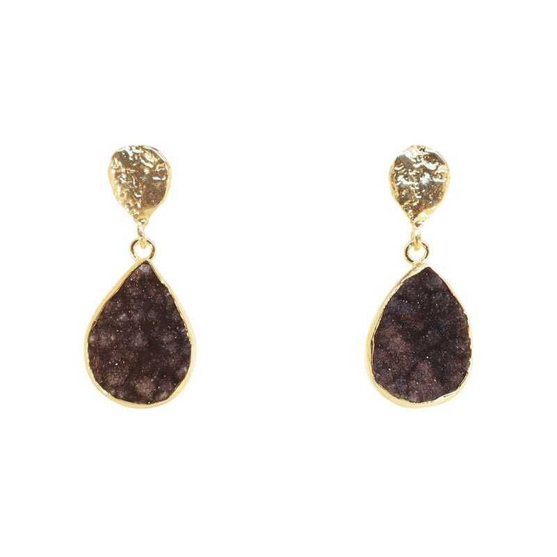 Schwarze Tropfenohrringe