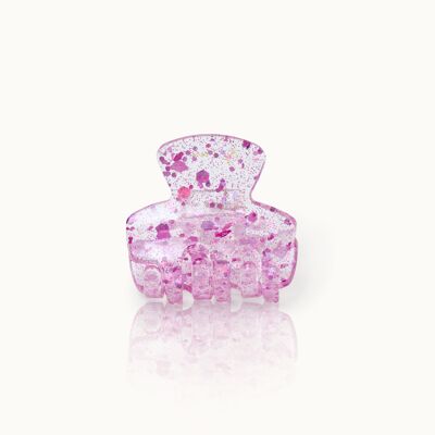 Fermaglio per capelli piccolo rosa scintillante