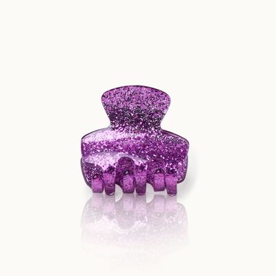 Hair clip small purple glitter