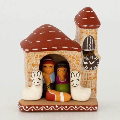 Crèche de Noël artisanale, produit du commerce équitable