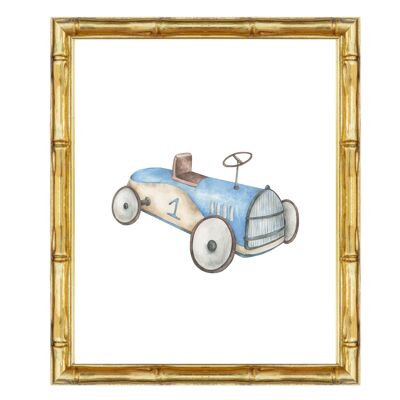Coeur et Maman Nursery Wall Art Print - Vintage race car | Baby Gift