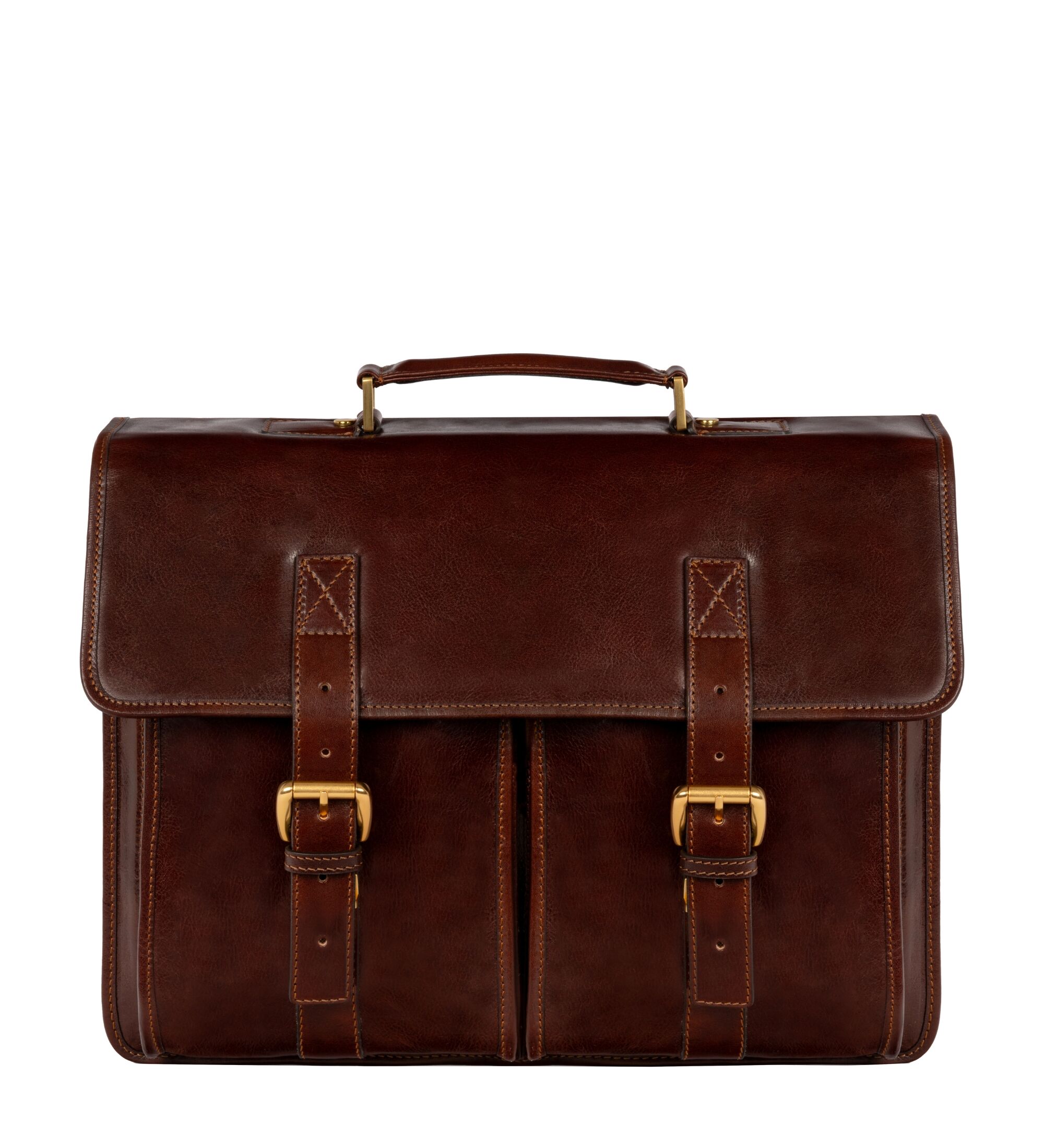 Leather Briefcase Satchel Bag - The Time Machine