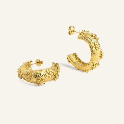 Floréa Half Hoop Earrings - Gold