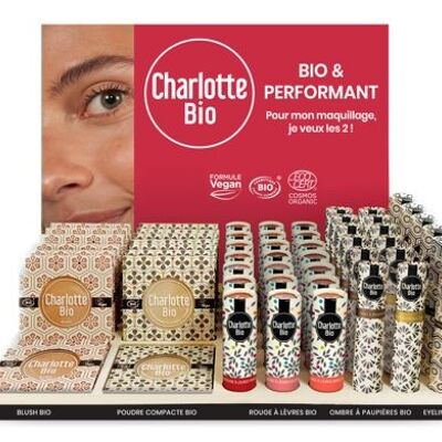 Multi-product display - Organic makeup essentials