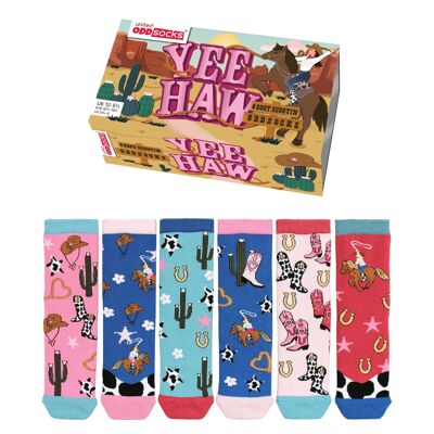 YEE HAW - Coffret cadeau de 6 paires de chaussettes dépareillées | United Oddsocks