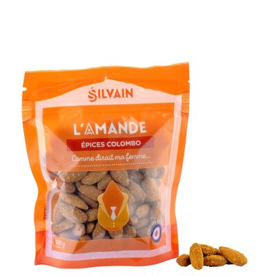 Amandes aux épices Colombo sachet 100G