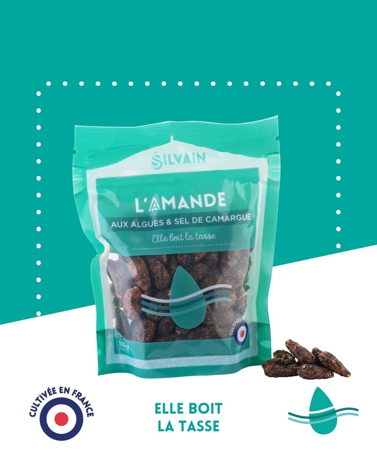 Amandes aux algues et Sel de Camargue sachet 100 G