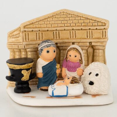 Crèche de Noël faite à la main en Grèce, produit du commerce équitable