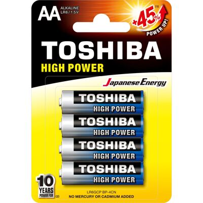 TOSHIBA Pack x 4 LR6GCP batteries