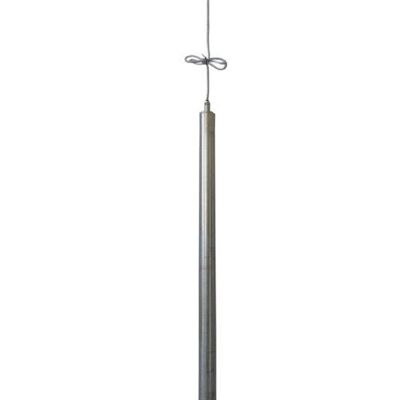 Lampe – Rohr – Vintage-Nickel – Hängeleuchte – 95 cm Höhe