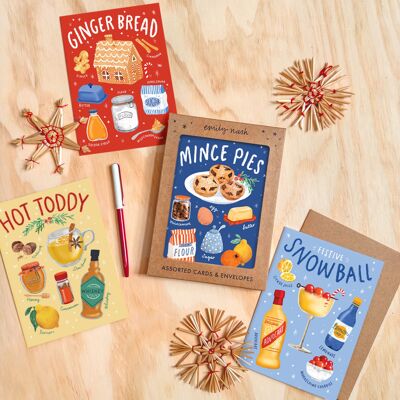Recettes de Noël 2 Multipack x8 - Pack de cartes de Noël