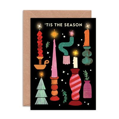 Carte de vœux « C'est la saison » – Carte de Noël illustrée A6