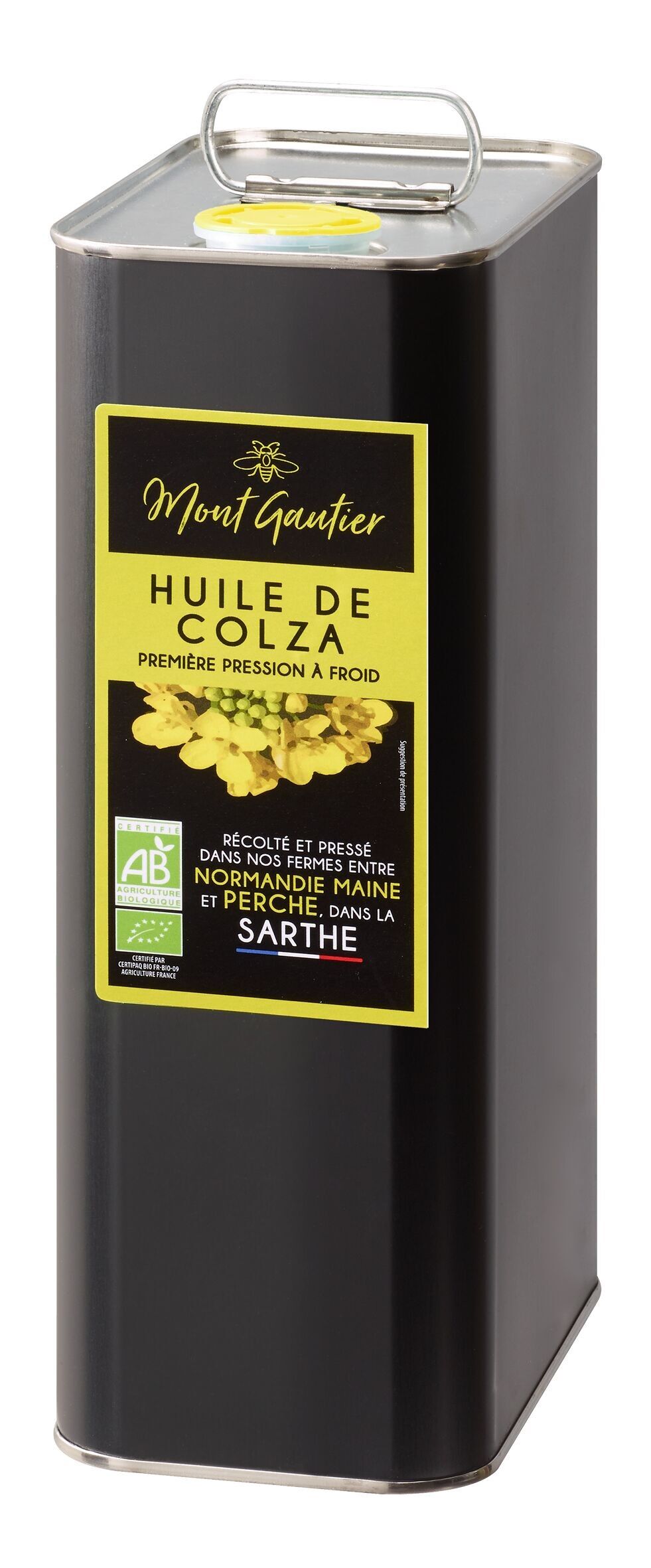 Organic rapeseed oil – 3l can