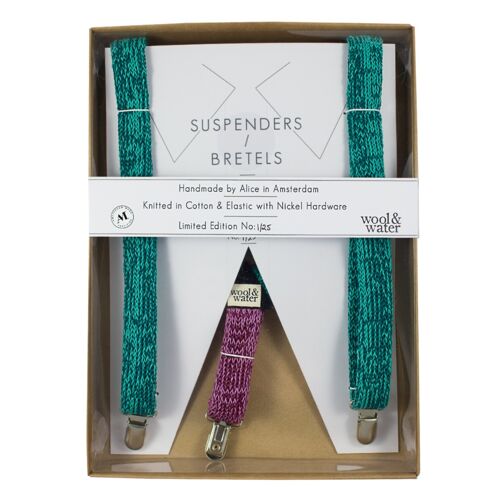 Mint Green Suspenders / Bretels
