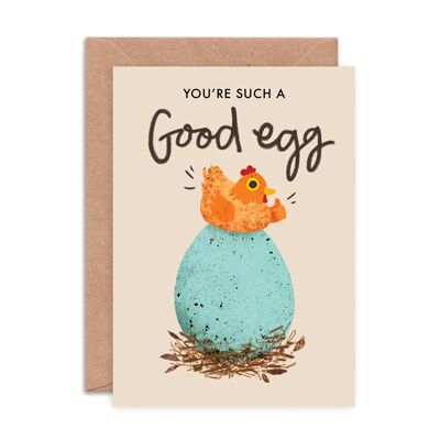 Tarjeta de felicitación "Good Egg" - Tarjeta A6 divertida de amor y amistad