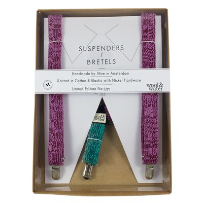 Raspberry Pink Suspenders / Bretels