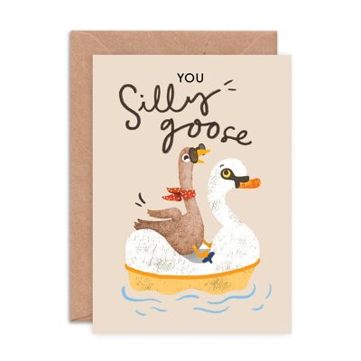 Carte de vœux « Silly Goose » – Carte d'amour et d'amitié amusante