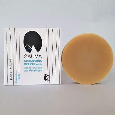 Shampoo doccia 30% latte d'asina biologico - Rhassoul 100 grammi - SAUMA