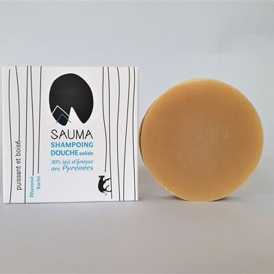 Shower shampoo 30% organic donkey milk - Rhassoul 100 grams - SAUMA