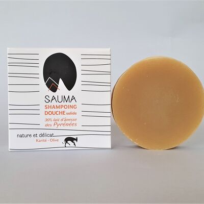 Shampoo doccia 30% latte d'asina biologico - Burro di karitè 100 grammi - SAUMA