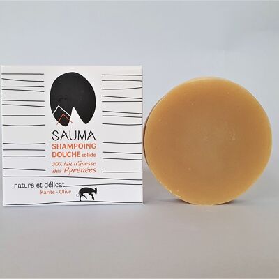 Shampoo doccia 30% latte d'asina biologico - Burro di karitè 100 grammi - SAUMA