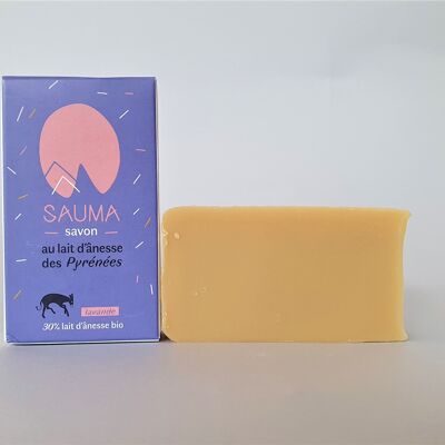 Soap 30% organic donkey milk - Lavender 100 grams - SAUMA