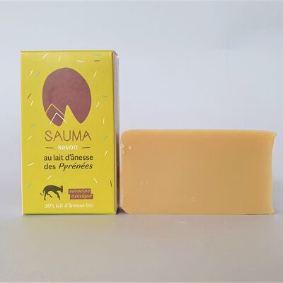 Soap 30% organic donkey milk - Verbena 100 grams - SAUMA