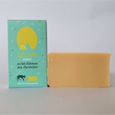 Soap 30% organic donkey milk - Mint 100 grams - SAUMA