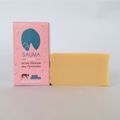 Soap 30% organic donkey milk - Rose 100 grams - SAUMA