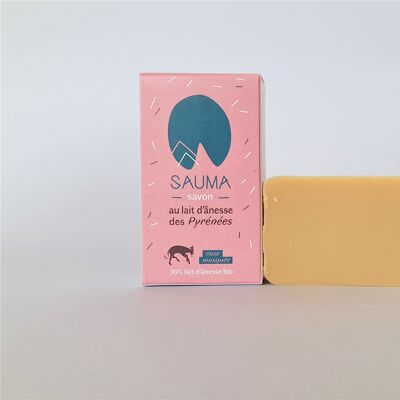 Sapone 30% latte d'asina bio - Rosa 100 grammi - SAUMA