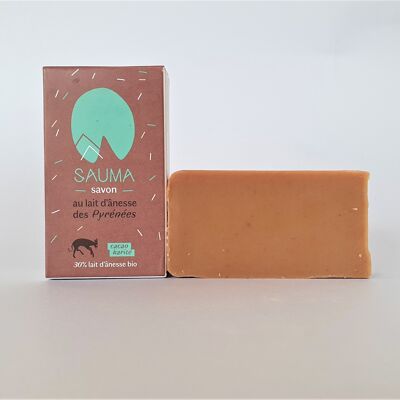 Soap 30% organic donkey milk - Cocoa 100 grams - SAUMA