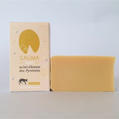 Soap 30% organic donkey milk - Calendula 100 grams - SAUMA
