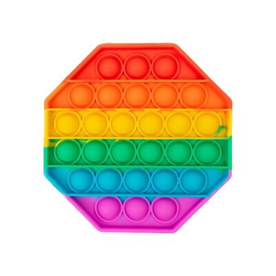 Giocattoli agitati | Pop it | ottagono arcobaleno