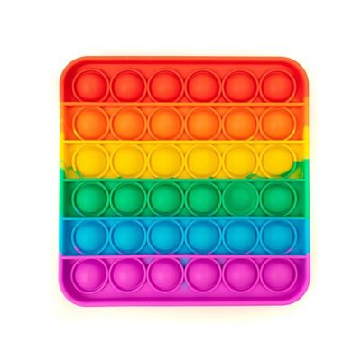 Giocattoli agitati | Pop it | quadrato arcobaleno