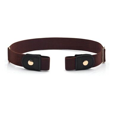 Buckle-free elastic belt | elastic belt | Ladies and gentlemen | brown