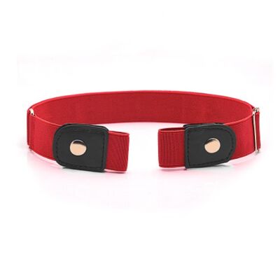 Buckle-free elastic belt | elastic belt | Ladies and gentlemen | red
