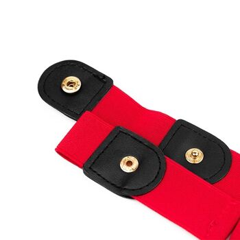 Ceinture élastique sans boucle | ceinture élastique | Mesdames et messieurs | rouge 3