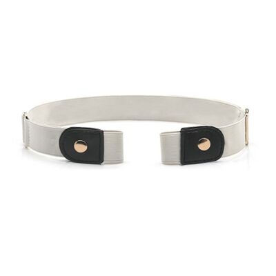 Buckle-free elastic belt | elastic belt | Ladies and gentlemen | white