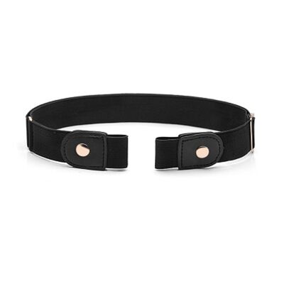 Buckle-free elastic belt | elastic belt | Ladies and gentlemen | Black