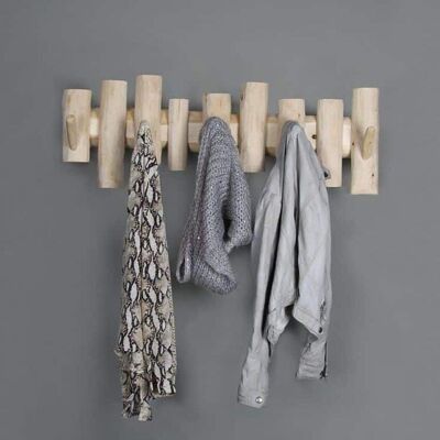 Patère murale en bois naturel – Design scandinave minimaliste