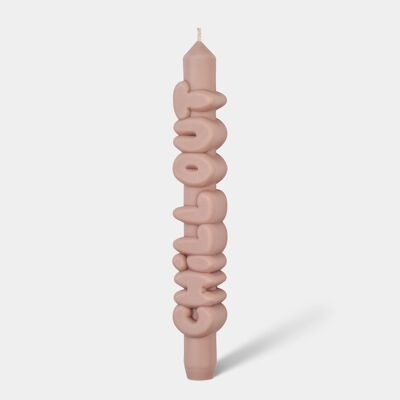 Vela cónica CHILL OUT | Hecha a mano | Vela cónica grande para cena | Vela artesanal | Negro, índigo, crema (beige)