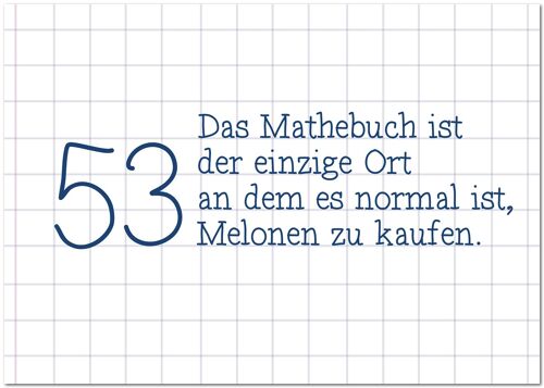 Postkarte "Mathebuch"