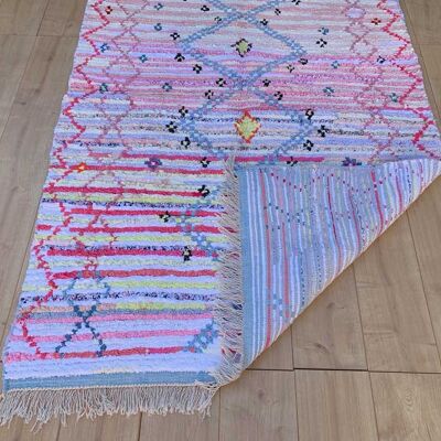 Tapis berbère coloré – Tapis marocain pastel tissé à la main